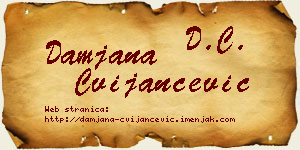 Damjana Cvijančević vizit kartica